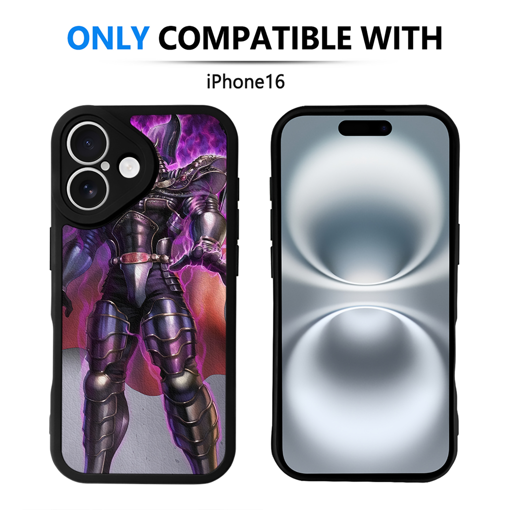 （画像用） 北斗の拳 Fist of the North Star 【iPhone 16シリーズ対応】シリコンスマホケース（レザー調） 材質：シリコン